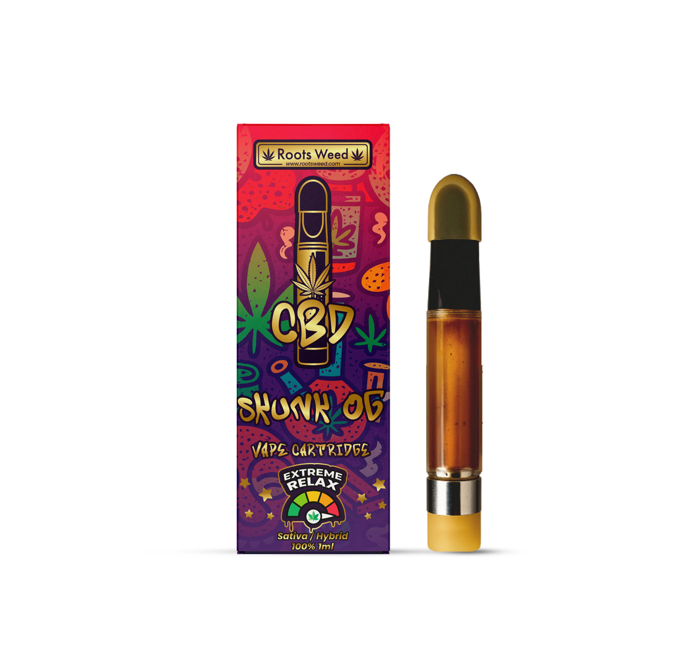 VAPE CARTRIDGE SKUNK OG CBD 95% 1 ML.
