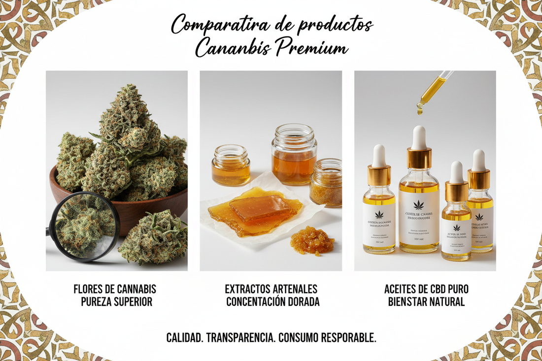 Productos de Cannabis Premium en España: Flores, Extractos y Aceites Comparativa