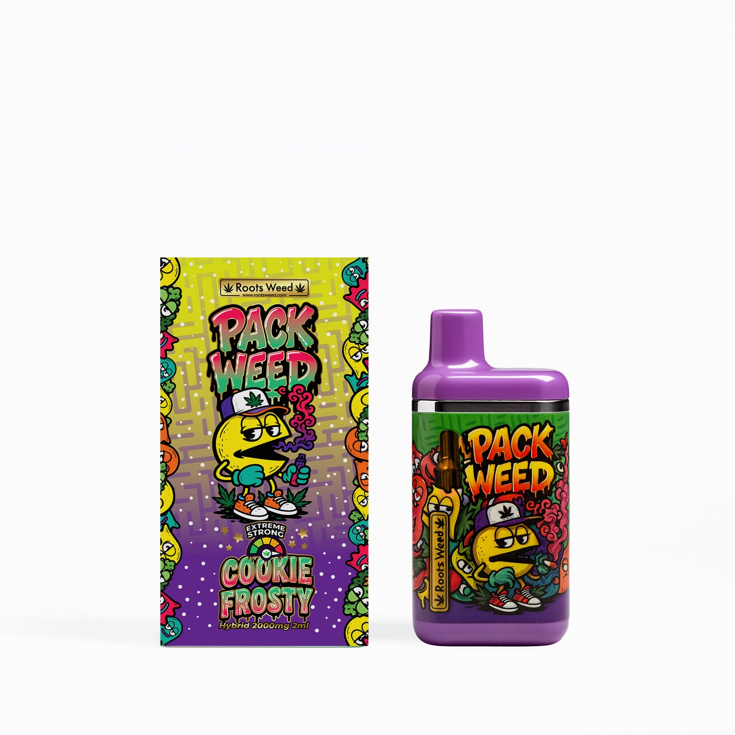 VAPE PACK WEED COOKIE FROSTY 2 ML HYBRID 2000 MG 10-OH 95%