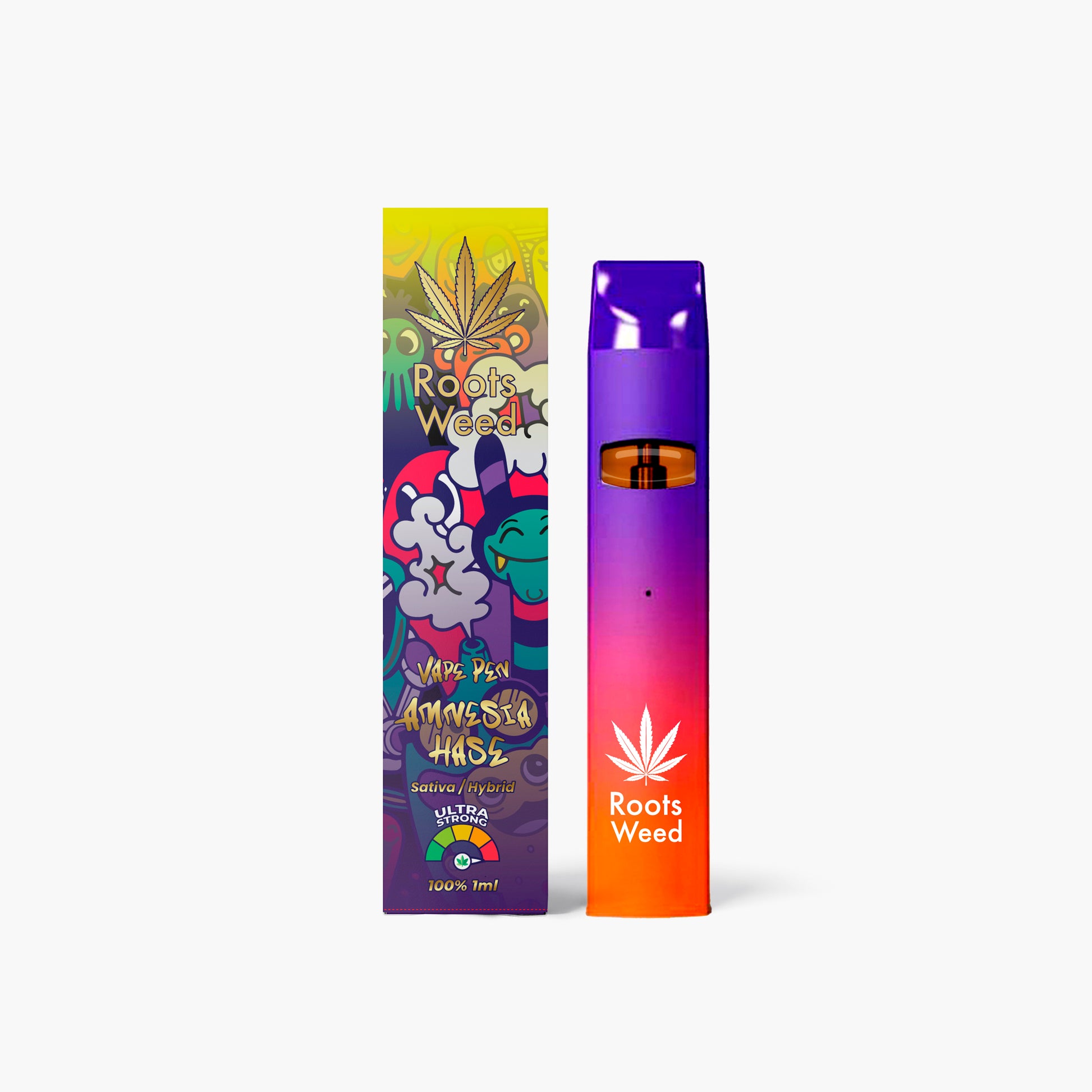 VAPE PEN AMNESIA HAZE 1 ML. 10-OH 95% ROOTS WEED VAPE PEN AMNESIA HAZE 1 ML. 10-OH 95% ROOTS WEED