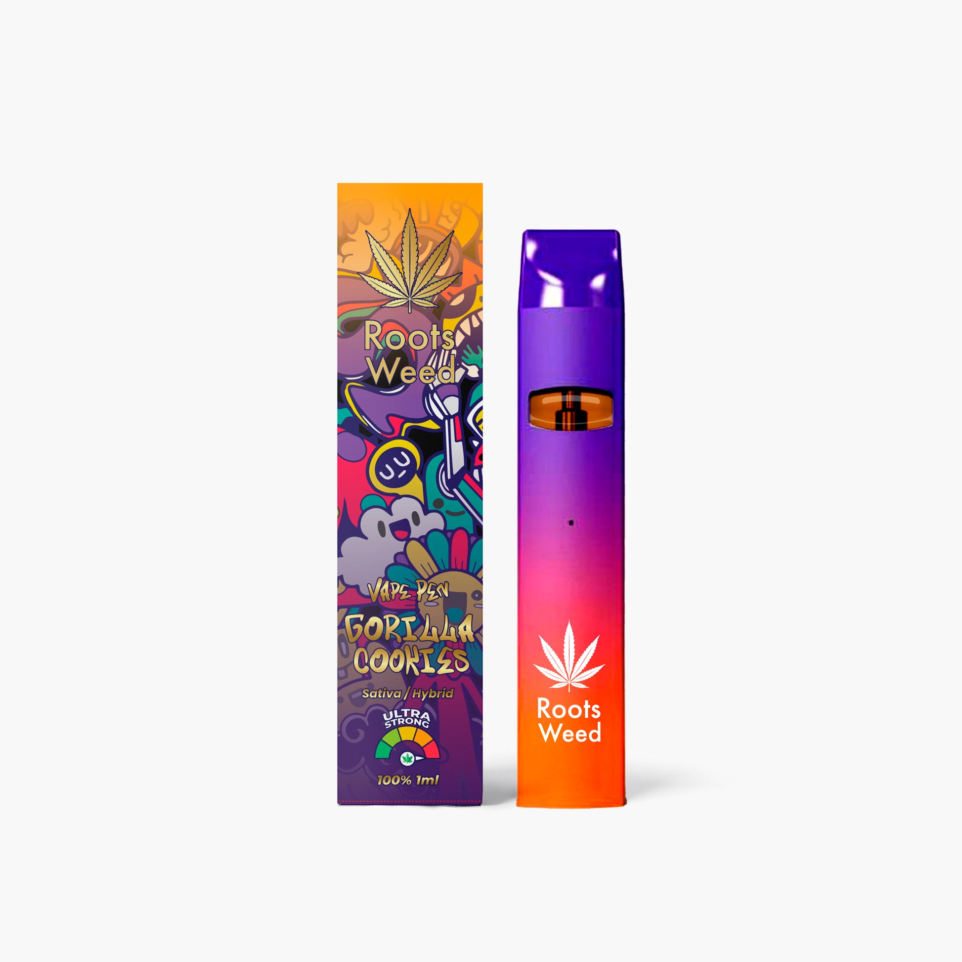 Vape Pen Gorilla Cookies 1G THC-JD 95% ROOTS WEED Vape Pen Gorilla Cookies 1G THC-JD 95% ROOTS WEED