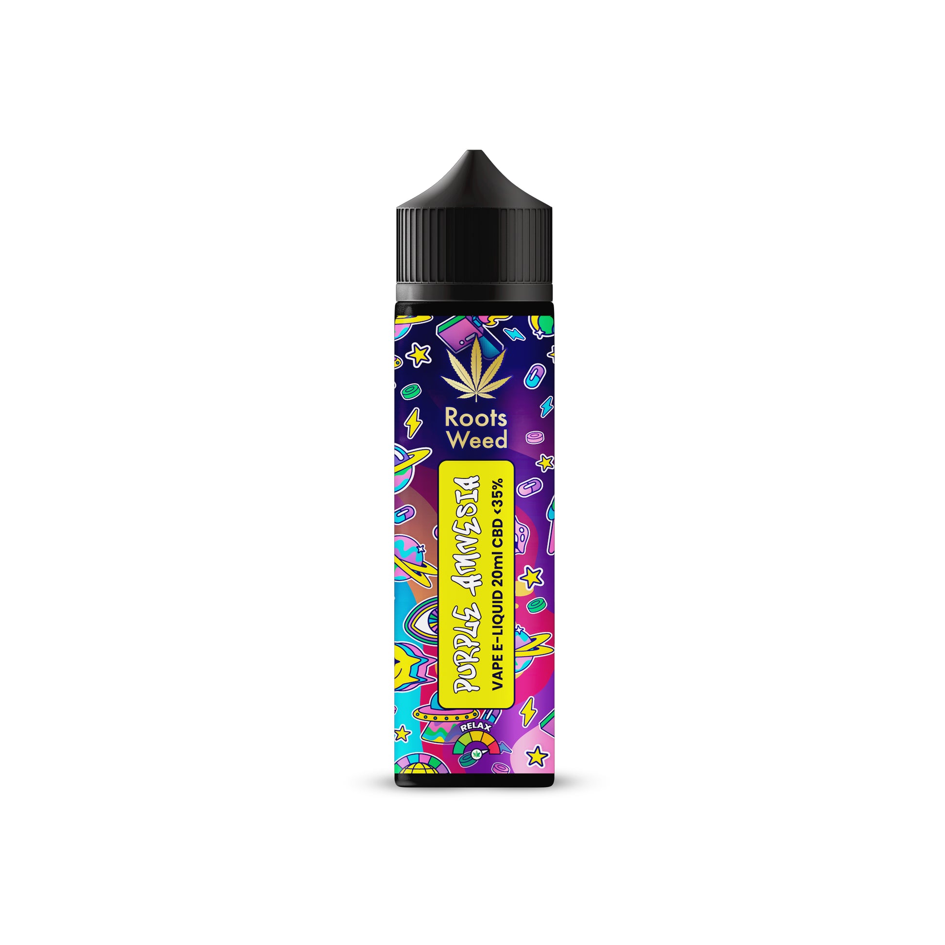 VAPE E-LIQUID PURPLE AMNESIA 20 ML CBD<35% ROOTS WEED VAPE E-LIQUID PURPLE AMNESIA 20 ML CBD<35% ROOTS WEED